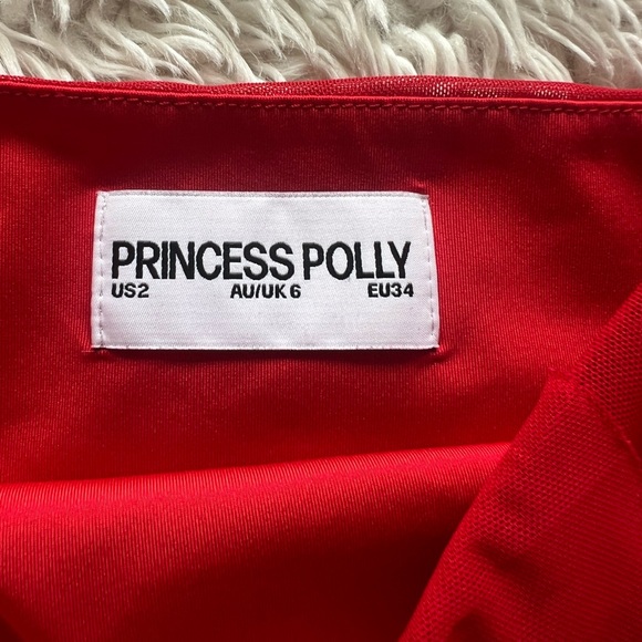 Red Princess Polly Ruffled Dress - Picture 2 of 6